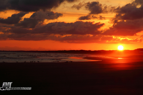 Zonsopgang op Scheveningen.