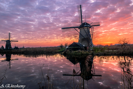 Sunset kinderdijk