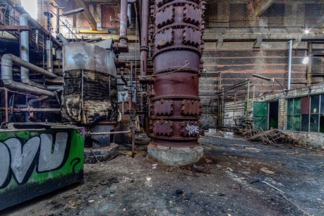 Verlaten staal fabriek