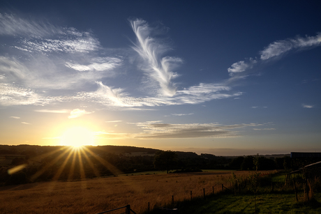 Zonsondergang in Zuid-Limburg