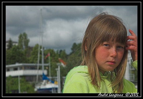 Meisje op ferryboot