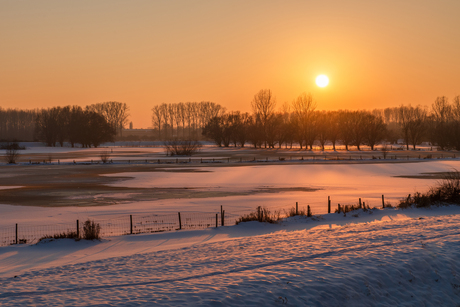 Valavond in de winter