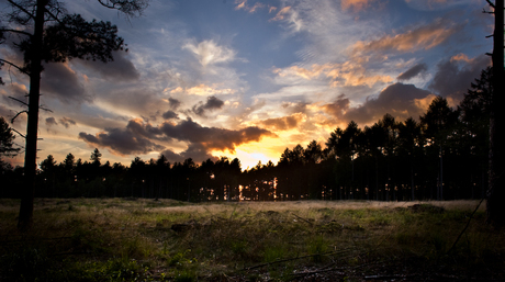 Zonsondergang in Ede