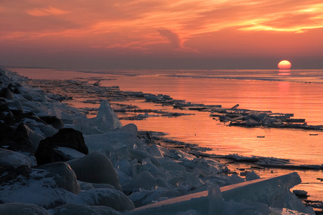 Zonsondergang Oostvaardersdijk-3