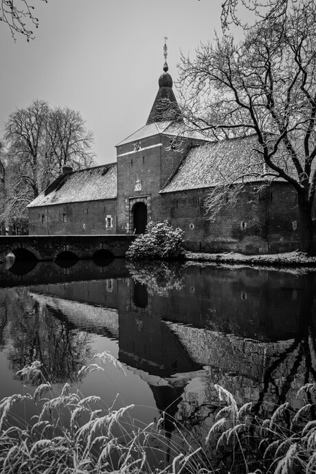 Kasteel Arcen in de winter.