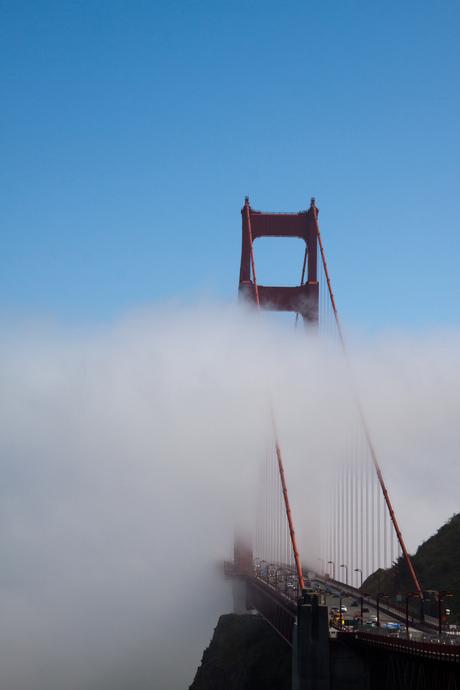 Golden Gate met mist