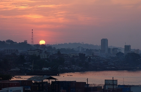 Zonsondergang Freetown (Sierra Leone)
