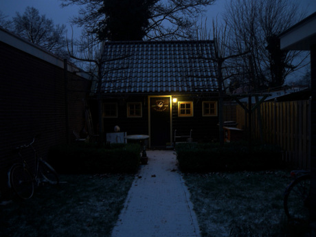 brouwerij in de sneeuw