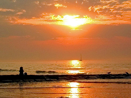 Zonsondergang in Oostende