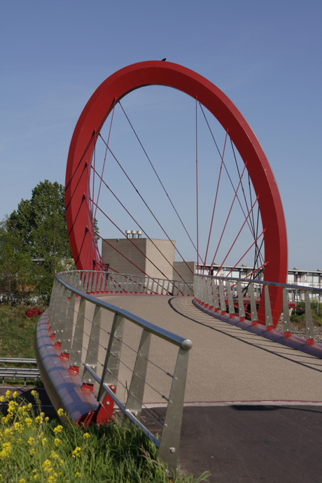 Fietsbrug over de A7 bij Drachten