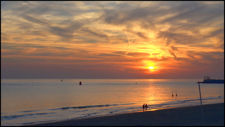 zonsondergang aan de Schelde