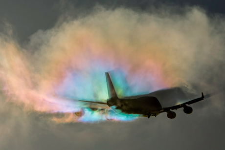 Boeing 747 regenboog