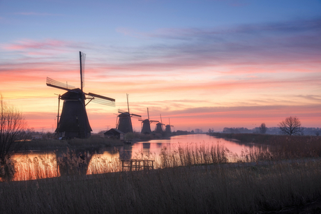 Sunrise at Kinderdijk