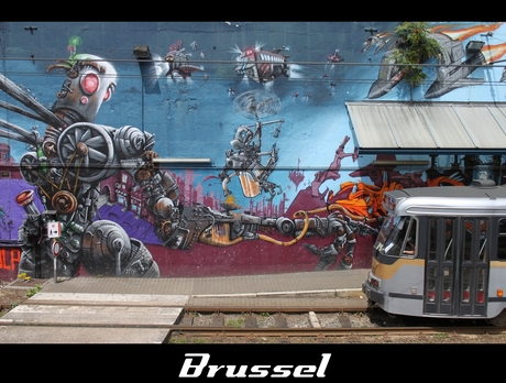Brussel - Tramhalte "De wand"