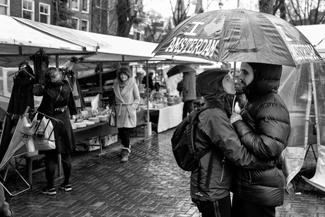 I Love Amsterdam in de Regen