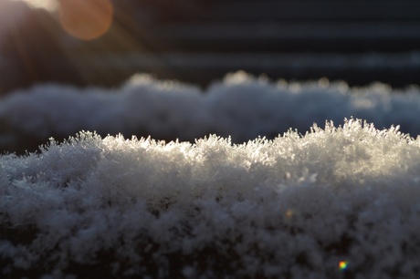 Sneeuw op het dak.