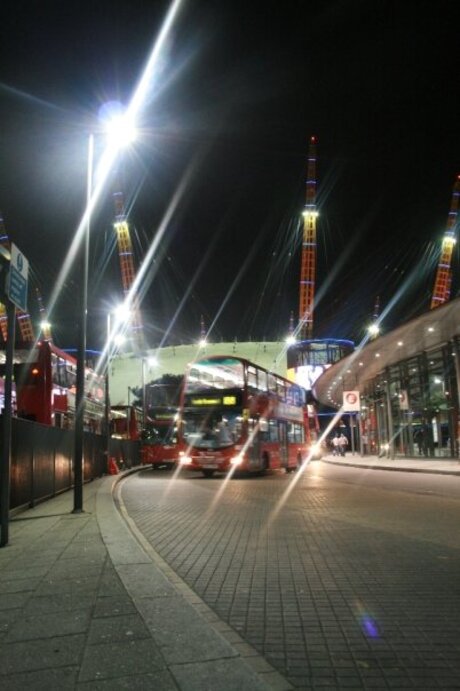 Twinkly lights at North Greenwich London