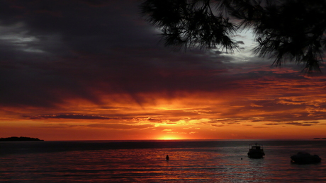 zonsondergang in kroatie