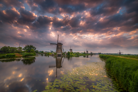 Kinderdijk zonsondergang