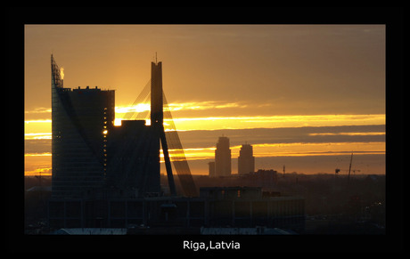 Skyline van Riga,Letland