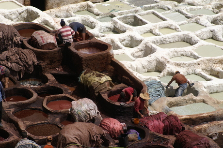 Tannerie in Fez, marokko