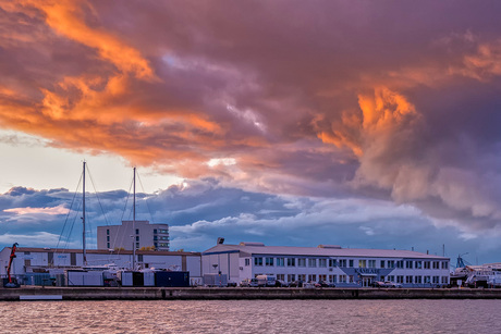 Sunset at Bremerhaven