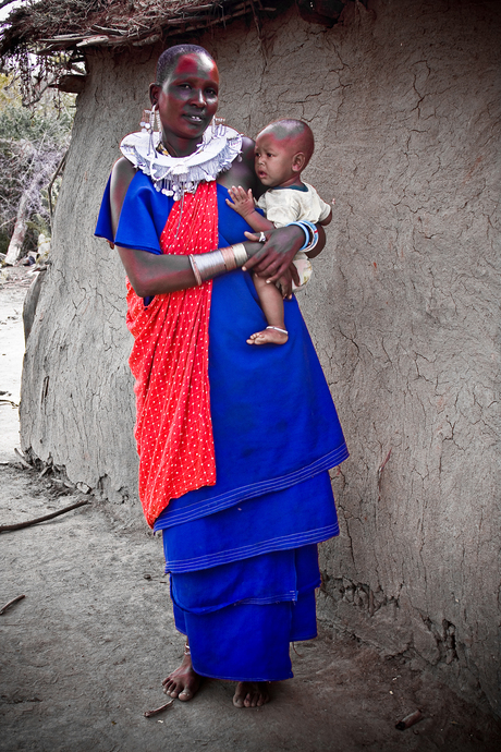 Masai moeder met kind