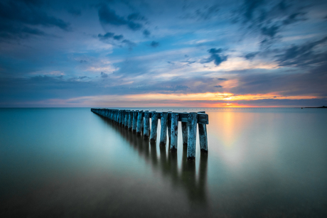 Zonsondergang op het IJsselmeer