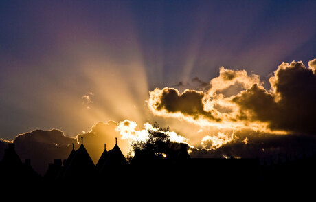 sunset of Volendam