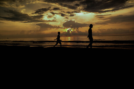 zonsondergang op Borneo