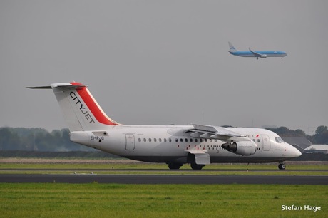 Landende vliegtuigen Schiphol