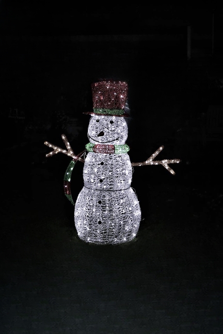 sneeuwpop in het donker