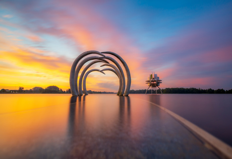 Kleurrijke zonsopkomst Timeline Slijk-Ewijk 