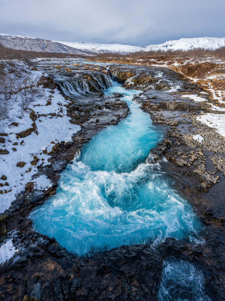 Milky blua water