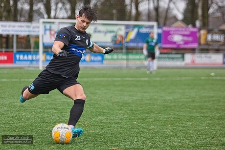 Voetbal in de regen