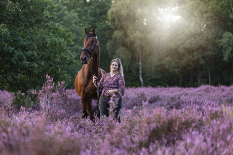 Elianne en Lord op de heide