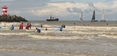 Druk in Scheveningen.