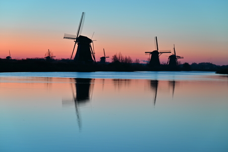 Kinderdijk, zonsopkomst