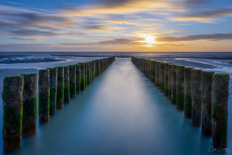 Zonsondergang in Zeeland