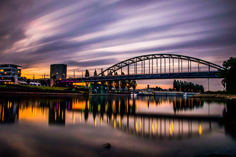 John Frost bridge during sunrise