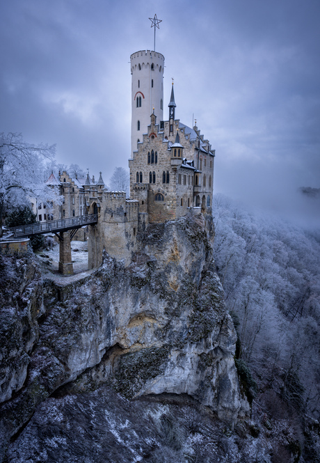 Kasteel Lichtenstein in de winter