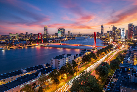 Sunset above Rotterdam 