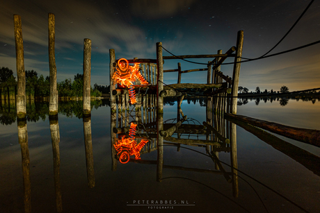 Het lichtmannetje op de steiger