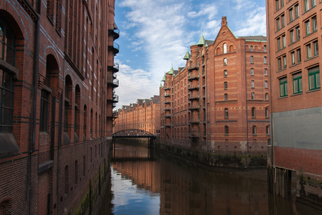 De oude haven van Hamburg