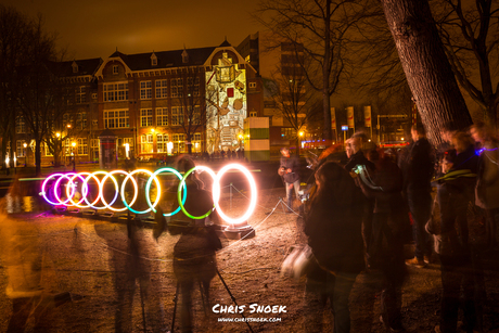 Busy times at the bands of friendship - Amsterdam Light Festival 2016