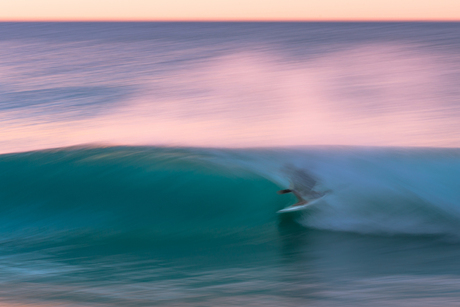 Sunset surfer.