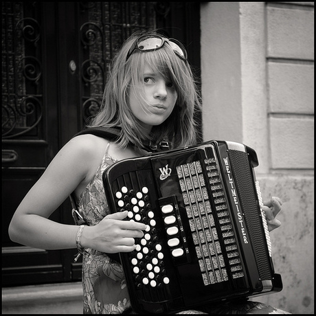 girl with accordion