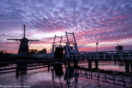 Kinderdijk zonsondergang