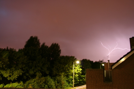 eerste onweer foto