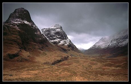 Glencoe in de winter in Schotland